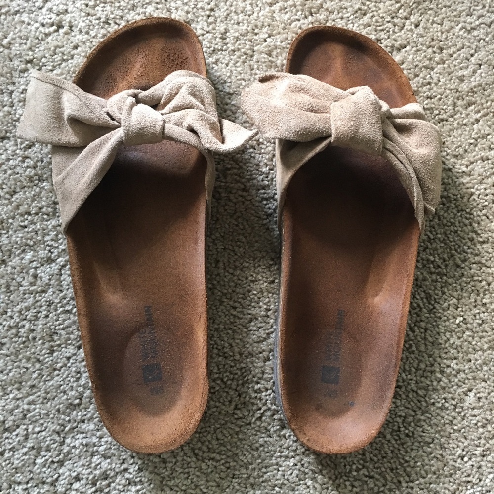 White Mountain Harlan Slide Sandals, Size 9